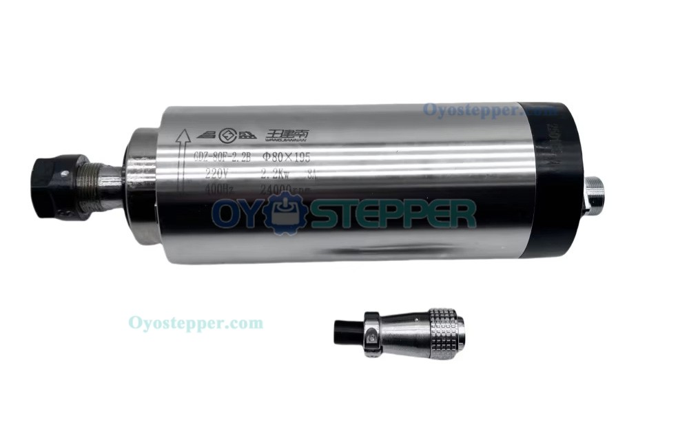 2.2KW CNC Spindle 80mm ER20 400Hz 24000RPM 220V/380V Air Cooled Spindle Motor for CNC Router